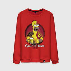 Свитшот хлопковый мужской Homer god of bar, цвет: красный