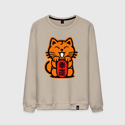 Свитшот хлопковый мужской JDM Cat, цвет: миндальный
