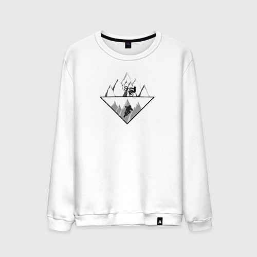 Мужской свитшот Погнали катать / Белый – фото 1