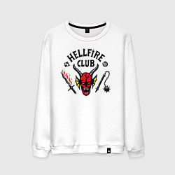 Свитшот хлопковый мужской Hellfire Club Stranger Things 4, цвет: белый