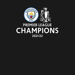 Свитшот хлопковый мужской Manchester City Champions сезон 20212022, цвет: черный — фото 2