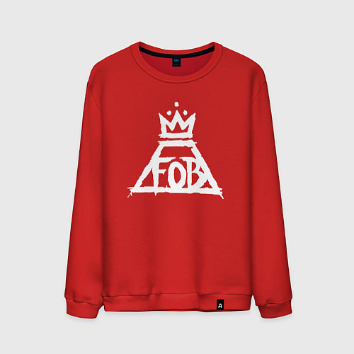 Мужской свитшот Fall Out Boy FOB logo / Красный – фото 1