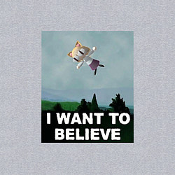 Свитшот хлопковый мужской Neco Arc want to believe, цвет: меланж — фото 2
