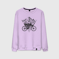 Свитшот хлопковый мужской Downhill ride bike, цвет: лаванда