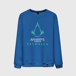 Свитшот хлопковый мужской Assassins creed valhalla, цвет: синий