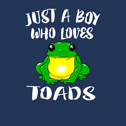 Свитшот хлопковый мужской Просто мальчик, который любит жаб, цвет: тёмно-синий — фото 2
