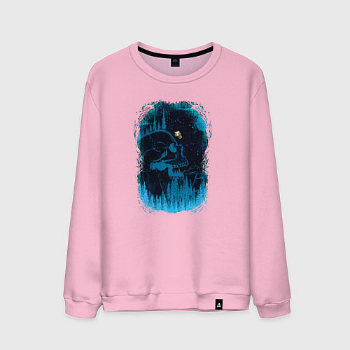 Мужской свитшот MTB Skull / Светло-розовый – фото 1