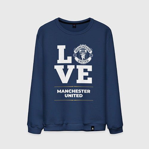 Мужской свитшот Manchester United Love Classic / Тёмно-синий – фото 1