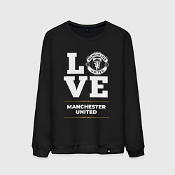 Свитшот хлопковый мужской Manchester United Love Classic, цвет: черный