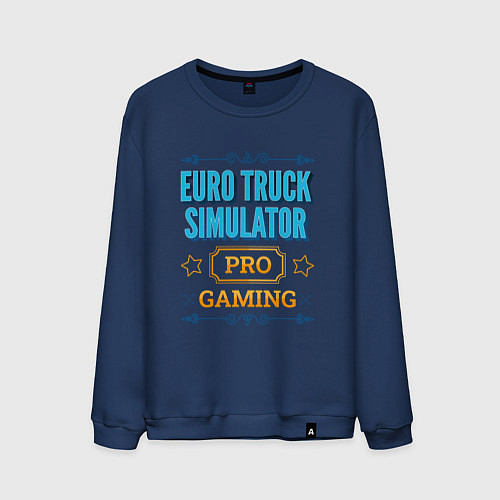 Мужской свитшот Игра Euro Truck Simulator PRO Gaming / Тёмно-синий – фото 1