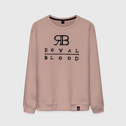 Свитшот хлопковый мужской RB Royal Blood, цвет: пыльно-розовый