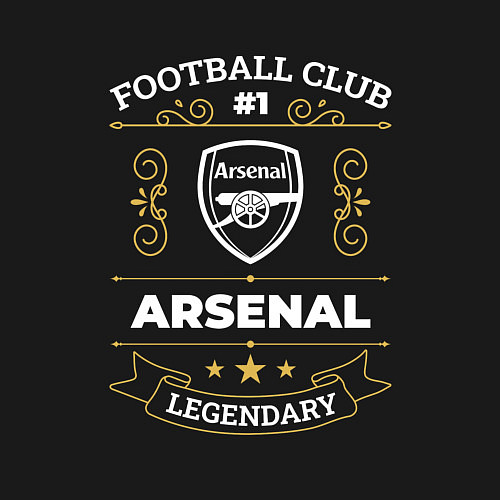 Мужской свитшот Arsenal: Football Club Number 1 / Черный – фото 3