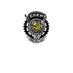 Свитшот хлопковый мужской СССР герб для патриотов, цвет: белый — фото 2