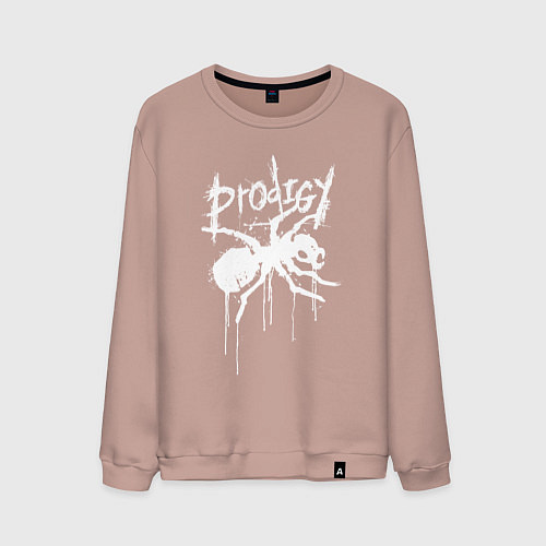 Мужской свитшот Draw white logo - Ant / Пыльно-розовый – фото 1