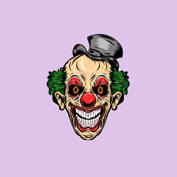 Свитшот хлопковый мужской Scary Clown, цвет: лаванда — фото 2