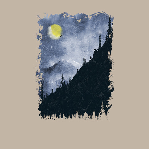 Мужской свитшот Медведи на склоне / Миндальный – фото 3