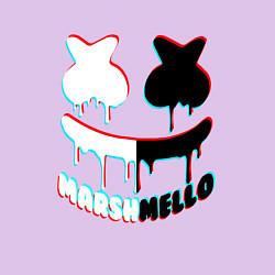 Свитшот хлопковый мужской Marshmello улыбка, цвет: лаванда — фото 2