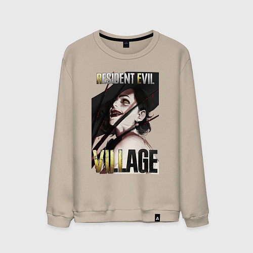 Мужской свитшот Resident evil 8 - Dimitrescu / Миндальный – фото 1