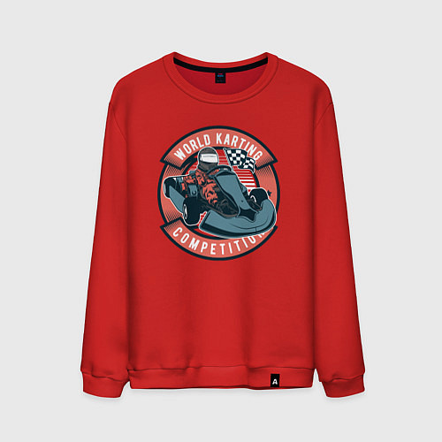 Мужской свитшот WORLD CARTING КАРТИНГ / Красный – фото 1