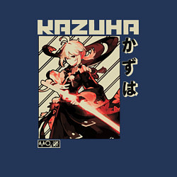 Свитшот хлопковый мужской Kazuha геншин, цвет: тёмно-синий — фото 2