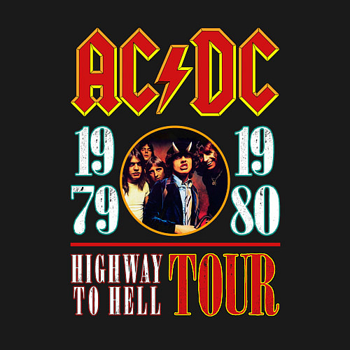 Мужской свитшот ACDC HIGHWAY TO HELL TOUR / Черный – фото 3