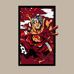 Свитшот хлопковый мужской ЛУФФИ 5 ЙОНКО ONE PIECE, цвет: миндальный — фото 2