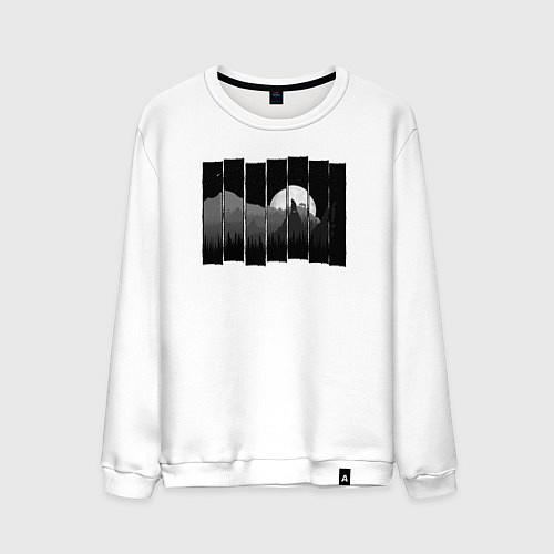 Мужской свитшот Любовная история медведей / Белый – фото 1