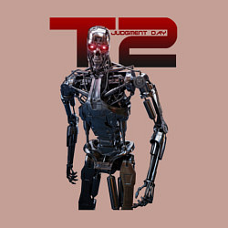 Свитшот хлопковый мужской Terminator 2 - T800, цвет: пыльно-розовый — фото 2