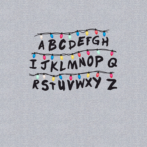 Мужской свитшот STRANGER THINGS ALPHABET / Меланж – фото 3