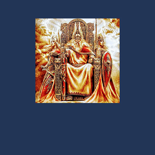 Мужской свитшот Верховный бог Сварог / Тёмно-синий – фото 3