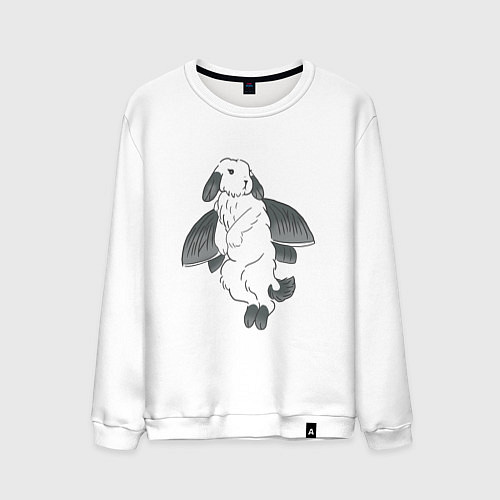 Мужской свитшот Фея зайка / Белый – фото 1