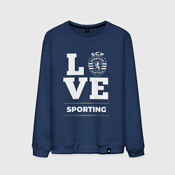 Свитшот хлопковый мужской Sporting Love Classic, цвет: тёмно-синий