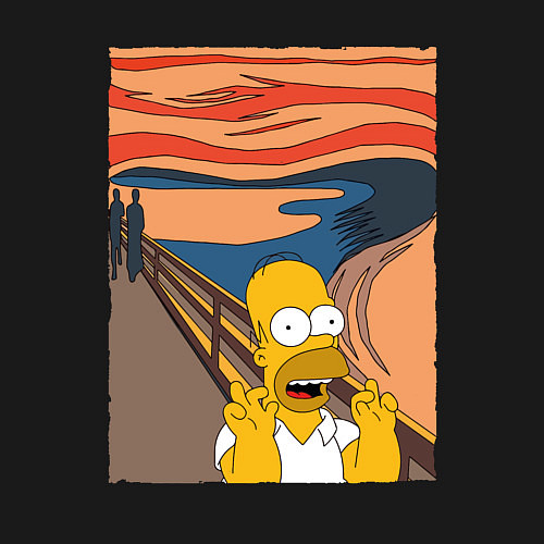 Мужской свитшот Гомер Симпсон Крик / Черный – фото 3