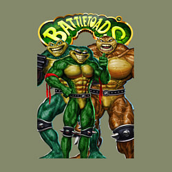 Свитшот хлопковый мужской Battletoads - all stars, цвет: авокадо — фото 2