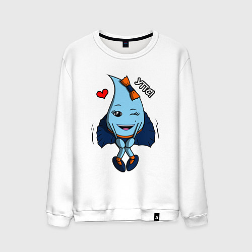 Мужской свитшот Инсулинка Монро Упс! / Белый – фото 1