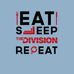 Свитшот хлопковый мужской Надпись: Eat Sleep The Division Repeat, цвет: мягкое небо — фото 2