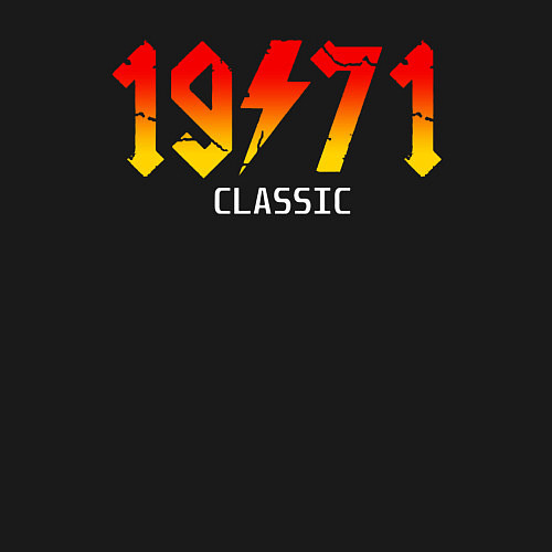 Мужской свитшот 1971 стилизация под ACDC / Черный – фото 3