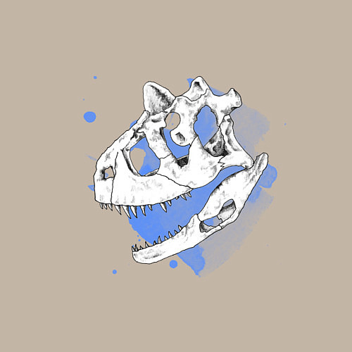 Мужской свитшот Череп Динозавра Карнотавр / Миндальный – фото 3