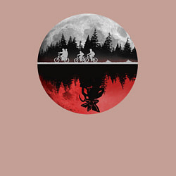 Свитшот хлопковый мужской Stranger Things Moon, цвет: пыльно-розовый — фото 2