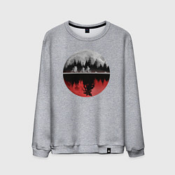 Свитшот хлопковый мужской Stranger Things Moon, цвет: меланж