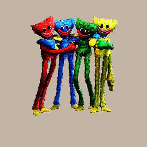 Мужской свитшот GAME POPPY PLAYTIME Mini Huggies / Миндальный – фото 3