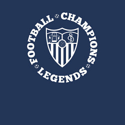 Свитшот хлопковый мужской Символ Sevilla и надпись Football Legends and Cham, цвет: тёмно-синий — фото 2