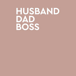 Свитшот хлопковый мужской Husband, dad, boss, цвет: пыльно-розовый — фото 2