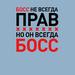 Свитшот хлопковый мужской Босс не всегда прав, но всегда босс, цвет: мягкое небо — фото 2