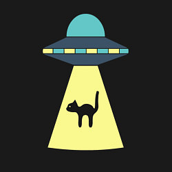 Свитшот хлопковый мужской Похищение кота, цвет: черный — фото 2