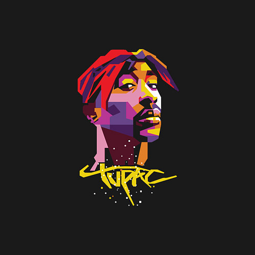 Мужской свитшот Tupac Color / Черный – фото 3