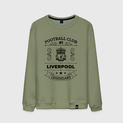 Мужской свитшот Liverpool: Football Club Number 1 Legendary / Авокадо – фото 1