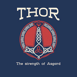 Свитшот хлопковый мужской Thor strenght of Asgard, цвет: тёмно-синий — фото 2