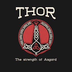 Свитшот хлопковый мужской Thor strenght of Asgard, цвет: черный — фото 2