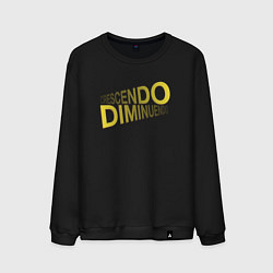 Свитшот хлопковый мужской Crecsendo diminuendo, цвет: черный